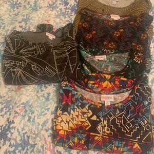 5-Xcell condition LuLa Roe Irma tops.4-XL &1-L